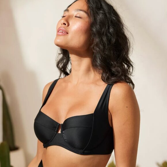 *WORN ONCE* Aerie Wide Strap Unlined Underwire Bikini Top - Picture 1 of 6